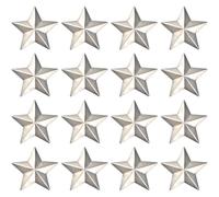 GORGECRAFT 40Pcs 7cm Large Silver Barn Star Metal Vintage Rustic Galvanized Primitive 3D Unfinished Wreath Decorative Small Stars for DIY Crafts Christmas Tree Hanging Wall Decor Accessories
