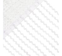 GORGECRAFT 45 Yards 5mm Metallic Rick Rack Trim Wavy Bending Ribbon Glitter White Wave Fringe Trim RIC Rac Webbing Edge Zig Zag Braid Lace Trim for Cloth Sewing DIY Crafts Gift Wrapping Bow Making