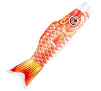 GORGECRAFT 46.5 Inch Koi Fish Windsock Orange Red Carp Flag Streamer Banners Polyester 3D Japanese Hanging Outdoor Koinobori Decor for Wall Tree Front Patio Lawn Yard Garden Party Festival Decoration