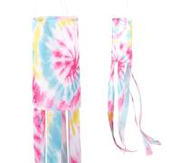 GORGECRAFT 49 Inch Tie Dye Windsock Flag Colorful Flowers Polyester Streamer Flags 3D Wind Sock Outdoor Hanging Decorations for Home Yard Garden Balcony Porch Patio Lawn Party Decor