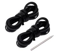GORGECRAFT 4m Softball Glove Relacing Kit Cowhide Leather Mitt Lace Black Portable Sport Baseball Glove Repair Flat Laces with Stainless Steel Lacing Needle for Catchers Gloves Athletes