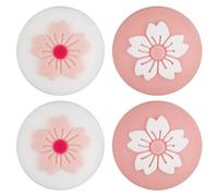 GORGECRAFT 4Pcs 2 Styles Silicone Joycon Thumb Grip Caps Cute Kawaii Soft Round Flower Thumbstick Joystick Rocker Button Cover Replacement Compatible with Switch 0.67x0.67inch