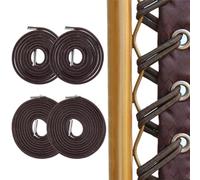 GORGECRAFT 4Pcs Coconut Brown Gravity Chair Replacement Cord Elastic Stretch Round Chair Repair Cord Tool Kit for Zero Gravity Chair Sun Loungers Garden Chairs Outdoor Recliners Folding Chairs