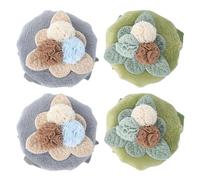 GORGECRAFT 4Pcs Cotton Door Knob Covers Grey Green Soft Reusable Washable Colorful Flower Floral Decorating Handle Knobs Collision Protector Cover for Home Round Doors Handles Cushion