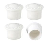 GORGECRAFT 4Pcs Curtain Finials Ends Caps 28mm White Curtain Rod Covers Plastic Column Shaped Curtain Replacement Decorative Pole Finials Heads for Home Office Curtain Roman Rod Decor Accessories