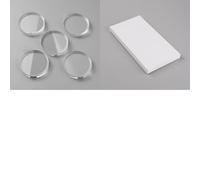 GORGECRAFT 4Pcs Glass Fabric Pattern Weights Clear Round Cloth Flowers Paper Sewing Samples Patterns Cutting Quilting Templates Weight Tools for DIY Crafts Dress Making Accessories