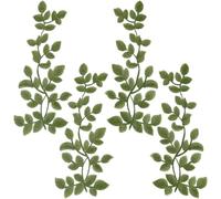GORGECRAFT 4PCS Green Leaves Sew on Patches Leaf Embroidery Applique Lace leaf Forest Vine Cloth Costume Bohemian Shoulder Collar for Women Jackets Jeans Stickers DIY Clothes Dress Pants Sewing Craft