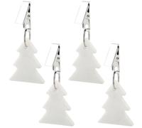 GORGECRAFT 4Pcs Table cloth Weights Hangers Heavy Tablecloth Clip Christmas Tree Marble Pendant Stone Table Cover Weights White Gray Marble TableCloth Clips for Picnic Family Party Outdoor Garden
