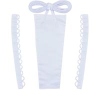 GORGECRAFT 4Pcs Wedding Dress Corset Kit White Cloth Satin Lace Up Panel Extender Zipper Replacement Adjustable Ribbon Ties Back Corsets for Prom Formal Dress DIY Crafts Accessories