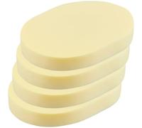 GORGECRAFT 4Pcs Women Face Washing Sponges Reusable Facial Wash Pads Remover Wet Puff Oval Cleansing Sponge Champagne Yellow Make Up Sponges for Foundation Cleansing Gentle Exfoliating Removal