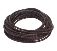 GORGECRAFT 5.5 Yards Round braiding Leather Rope for Crafts 4mm Full Grain Leather Cord Flat Cowhide Leather Strip Soft Genuine Leather Strap Coffee Lace Braiding String Roll for Bracelet Necklace