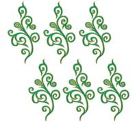 GORGECRAFT 5 Pairs Flower Embroidery Applique Green Metallic Floral Boho Ethnic Style Sew Iron on Wreath Patch Floral Embroidered Appliques for DIY Sewing Crafts Wedding Dress Clothes Decoration