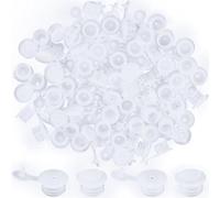 GORGECRAFT 50PCS 12mm Inner Diameter Plastic Salt and Pepper Shaker Stoppers With Holes Reusable White Replacement End Plug Insert Bottle Inner Plugs for Cosmetic Glass Bottle Pipes