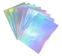 GORGECRAFT 50Pcs 29x21CM Silver Transfer Hot Foil Paper Laser Toner Reactive Foil Metallic Arts Cardstock Mirror Decorative Foil Sheet for Printer Scrapbooking Embossing Heat Transfer DIY Crafts