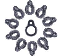 GORGECRAFT 50PCS Anti-Lost Silicone Rubber Rings 8mm Diameter Black Non-Lost O Rings Multipurpose Adjustable Holder Pendant for Necklace Lanyard Pens Device Keychains Office Supplies