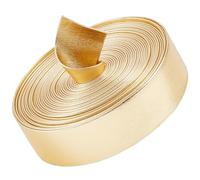 GORGECRAFT 5m 20mm Wide Gold Metallic Leather Strips Shiny Leather Strap Double Sided Imitation Cord Rope Beading String Threads Rope for Belt Necklace Bracelet Jewelry Making