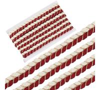 GORGECRAFT 5M Cotton Braid Rope Trim 17mm Wide Red Beige Gold Polyester Twist Gimp Basic Sewing Upholstery Edging Trimming Decorative Cord Ribbon for Clothing Garment DIY Craft Supplies