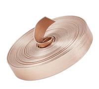 GORGECRAFT 5m Metallic Leather Straps 12mm Wide Shiny Flat Leather Cord Glossy Double Sided Imitation Leather Strips Beading String Threads Rope for Belt Necklace Bracelet Jewelry Making, Rose Gold