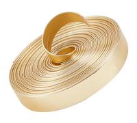 GORGECRAFT 5m x 12mm Metallic Flat Leather Strap Gold Shiny Pu Leather Strips Glossy Double Sided Imitation Leather Strips Beading String Threads Rope for Belt Necklace Bracelet Jewelry Making