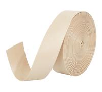 GORGECRAFT 5m x 25mm Foldover Leather Strips Faux Leather Trimming Tape 1mm Thick Flat Leather Cord String Lambskin Texture PU Leatherette Trim Strap for DIY Sewing Crafts Jewelry Making, Beige