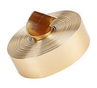 GORGECRAFT 5m x 25mm Metallic Flat Leather Strap Shiny Pu Leather Strips Glossy Gold Double Sided Imitation Leather Cord Pu Leather Rope Beading String Threads Rope for Belt Bracelet Jewelry Making