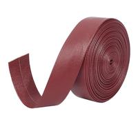 GORGECRAFT 5m x 25mm PU Leather Trimming Tape Foldover Leather Strips 1mm Thick Flat Leather Cord Lambskin Texture Soft Leatherette Strap String for DIY Crafts Belt Bracelet Jewelry Making, Dark Red