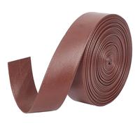 GORGECRAFT 5m x 25mm x 1mm Foldover Leather Strap PU Leather Trimming Tape Lambskin Texture Flat Leather Cord String PU Leatherette Strips Trim Ribbon for DIY Sewing Crafts Tooling Workshop, Sienna