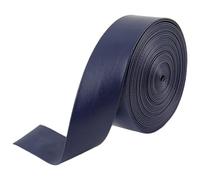 GORGECRAFT 5m x 30mm x 1mm PU Leather Trimming Tape Foldover Leather Strips Midnight Blue Faux Lambskin Texture Leatherette Straps Braiding Thread for DIY Crafts Bracelet Keychain Jewelry Making