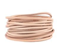 GORGECRAFT 5m x 3mm Flat Genuine Leather Cord Crazy Horse Leather Strips 2mm Thick Cowhide Rope String Braiding Thread for DIY Crafts Necklace Bracelets Keychains Lanyards Jewelry Making, BurlyWood