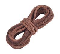 GORGECRAFT 5m x 3mm Round Genuine Leather String Cowhide Leather Cord Coconut Brown Natural Yak Hide Suede Rope Beading Threads for Jewelry Making Bracelet Necklace Keychains Shoe Lace DIY Crafts