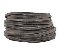GORGECRAFT 5m x 3mm x 2mm Genuine Leather Strips Top Grain Flat Leather Cord Gray Crazy Horse Cowhide String Rope Braiding Thread for DIY Crafts Necklace Bracelets Keychains Lanyards Jewelry Making
