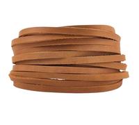 GORGECRAFT 5m x 5mm x 2mm Genuine Flat Leather Cords Crazy Horse Leather Strips Top Grain Cowhide String Braiding Thread Rope for DIY Crafts Necklace Bracelets Keychains Jewelry Making, Dark Goldenrod