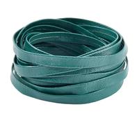 GORGECRAFT 5mx8mm Flat Leather Cord Foldover Leather Strips Lambskin Texture Leatherette Straps PU Edge Trimming 1mm Thick Dark Green Braiding Thread for DIY Crafts Bracelet Keychain Tooling Workshop