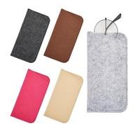 GORGECRAFT 5Pcs 5 Colors 3.5"X7" Eyeglass Cases Soft Felt Slip In Eye Glasses Storage Pouch Case Sunglasses Pouches Holder Sun Glass Fibre Bag for Women Men Spectacles Sleeve Bags