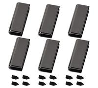 GORGECRAFT 6 Sets Belt Tip with Screw Belt Buckle End Tip 1 Inch Webbing Strap Zipper End Caps for Webbing Clip Repair Ending DIY Sewing Craft(Gunmetal)