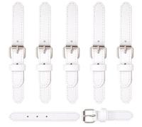 GORGECRAFT 6 Sets PU Leather Metal Coat Buttons Snap Toggle Closure Clasp White Sew-On Large Coat Buckle Belt Replacement Clips Fasteners for Cloak Duffle Jacket Sewing Clothes Accessories DIY Craft
