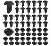GORGECRAFT 60Pcs Plastic Safety Noses 15mm Large Screw Dog Triangle Nose with Washers Matte Black Doll Making Supplies for Stuffed Plush Crochet Animals Amigurumi Puppet Bear Dolls DIY Craft