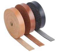 GORGECRAFT 6M 3 Rolls 3 Colors Glossy Leather Strap Roll 12.5mm Wide Flat Leather Cord Strips 2mm Thick Belt Wrap Single Sided Leather Braiding String Imitation Leather Cord Supplies for Crafts
