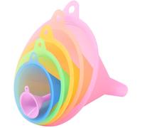 GORGECRAFT 6Pcs 6 Sizes Plastic Funnel Set Refillable Cosmetic Containers Funnels Small Medium Large Plastic Multipurpose Funnels for Filling Small Bottles or Containers Atomizers Perfume Liquid