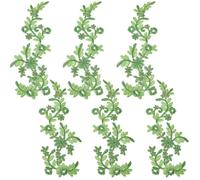 GORGECRAFT 6Pcs Green Leaves Vine Patches Flower Leaf Embroidered Patches Golden Wired Sew on Embroidery Lace Applique for Clothing Jean Jacket Shirt Pant Bags Embellishments DIY Sewing Crafts