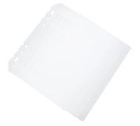 GORGECRAFT 6Pcs Nail Display Book Pages White Plastic A5 6 Holes Press on Nails Organizer Storage Books Insert Divider Binder Sheets Page for Fingernail Salon Art Packaging Supplies