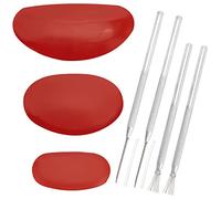 GORGECRAFT 7PCS Clay Needle Ceramic Detail Tools Include Clay Needle Tools Feather Wire Texture Tool and Pottery Clay Ribs Rubber for Clay Modeling Carving Detail Processing