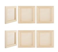 GORGECRAFT 8 Pack Wood Panel Board 11.8 x 11.8cm Unfinished Wood Canvas Cradle Panels Square Wooden Blank Signs For Painting Drawing Pouring Watercolor Oil Easel Display DIY Clay Arts Crafts