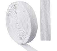 GORGECRAFT 8 Yards 20mm Wide Non-Slip Elastic Ribbon Wave Silicone Elastic Gripper Band Stretch Rubbers Elastic Belt for DIY Garment Sewing Crafts Sports Shorts Accessories, White