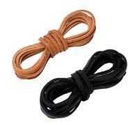 GORGECRAFT 8m Cowhide Boot Lace Black Brown Natural Genuine Leather Flat Strip Braiding Shoe Lacing Replacement Cord String for Boots Shoelace Handbags Jewelry Making DIY Crafting