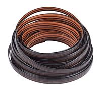 GORGECRAFT 8mm x 10m Gradient Rattan Weaving Wicker Repair Material Synthetic Rattan Plastic Flat Polyethylene Woven Knit for Repair Chair Table Storage Basket Weaving Crafts(coffee)