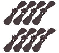 GORGECRAFT 8PCS Leather Cloak Clasp Fasteners 1 Hole PU Leather Snap Toggle Closure Buttons Sew-On Coat Buckle Coconut Brown Large Clasp Belt Replacement Metal Button Clips Fastener for Cloak Duffle
