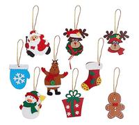 GORGECRAFT 9 Styles Large DIY Felt Christmas Tree Set Christmas Ornaments Wall Hanging Decorations Xmas Felt Christmas Santa Snowman Pendants New Year Gift Decorations for Holiday Tree Decor