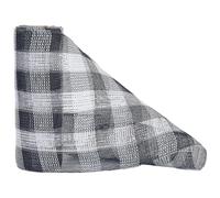 GORGECRAFT 9m Black and White Mesh Ribbon for Wreath Crafts 26.5cm Christmas Basic Stripes Metallic Check Deco Mesh Fabric Rolls for New Year Winter Wedding Valentine Welcome Swags Decor