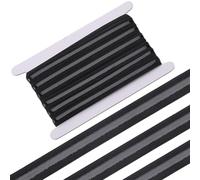 GORGECRAFT 9Ms Flat Elastic Cord 15mm Wide Non-Slip Silicone Elastic Band Roll with 5mm Rubber Stretch Strap High Elasticity Fibre Stripes Webbing for Sewing Crafting DIY Crafts Hats Bags Black